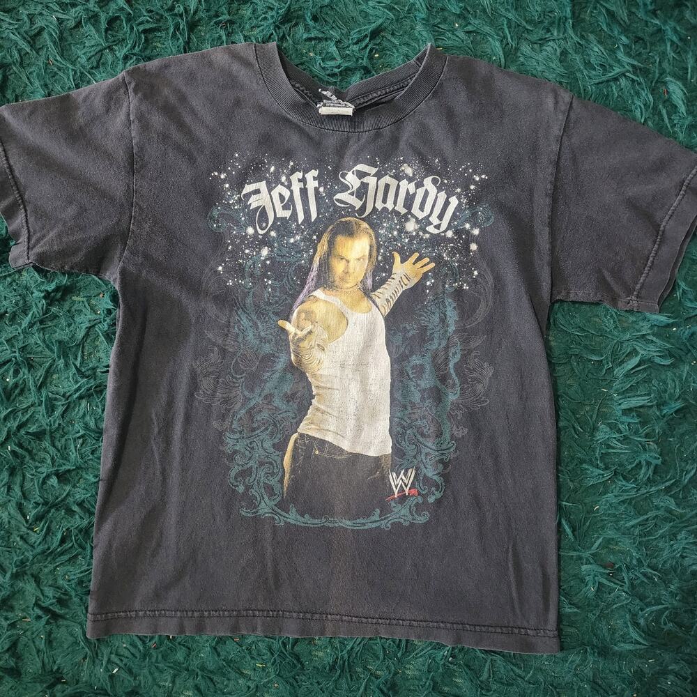 Vintage 2007 Jeff Hardy WWE Double Sided Wrestling T Shirt Adult Small